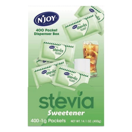 Njoy Stevia Artificial Sweetener, 0.04 oz Packet, 400PK 83221