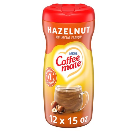 Coffee Mate Coffee-Mate Hazelnut Powder Creamer 15 oz. Canister, PK12 00050000123452