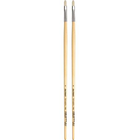 Da Vinci TOP-ACRYL White Brush, Synthetic, Acrylic & Oil, Filbert, Series 7482, Size 4, 2PK VA-7482_4