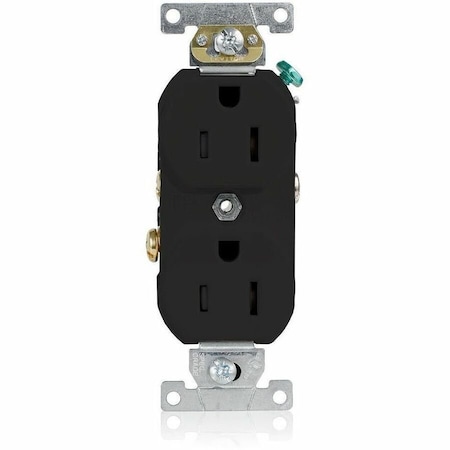 Leviton Commercial Grade Tamper-Resistant Duplex Receptacle, 15 Amp, 125 Volt TCR15-E