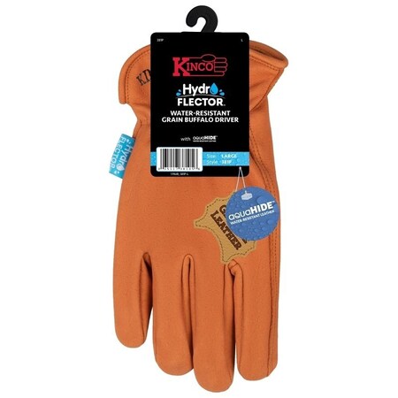 Kinco Gloves, L, Keystone Thumb, Elastic Cuff, Buffalo Leather 381P-L