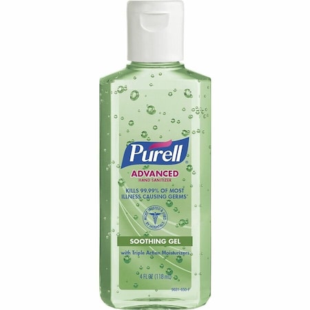 Purell Hand Sanitizer Aloe Gel, 4oz Portable Flip Cap Bottle, PK24 9631-24