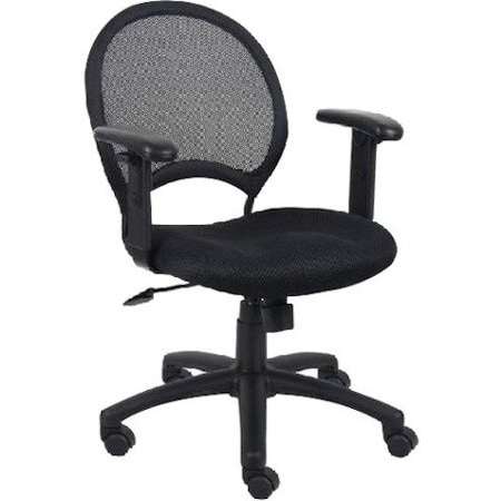 Boss Chair, 25 in W 25" L 38-1/2" H, Adjustable, Mesh Seat B6216