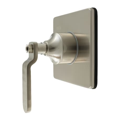 Kingston Brass Single-Handle Three-Way Diverter Valve with Square Trim Kit, Brushed Nickel KS3048KL
