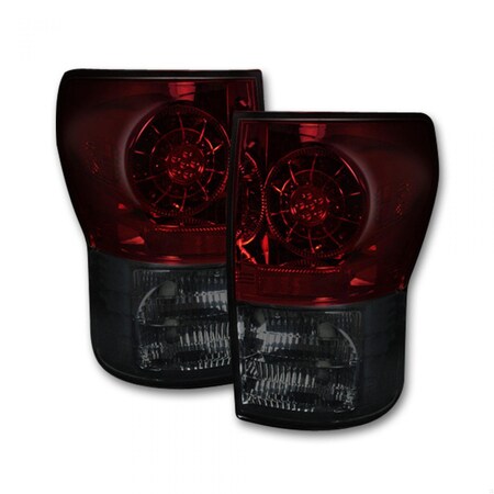Recon 07-13 TUNDRA LED TAILLIGHTS DARK RED SMOKE LENS DRIVER/PASSENGER 264188RBK