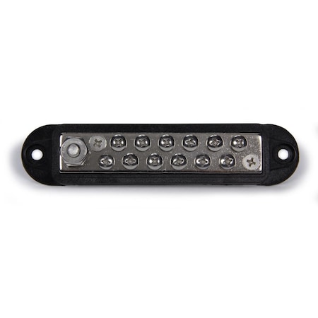 Quickcar Racing Products 12-Wire Terminal Block Buss Bar, Black QRP57-802