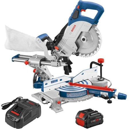 Bosch Single-Bevel Slide Miter Saw Kit, 18V, 8 GCM18V-08N14