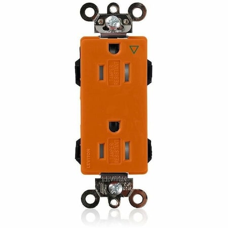 Leviton Industrial Grade Decora Receptacle, 15 Amp, 125 Volt MT162-IG