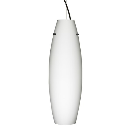 Besa Lighting Besa Suzi 18 Pendant, Opal Matte, Black Finish, 1x 150W MAX E26 Base 1KX-412707-BK