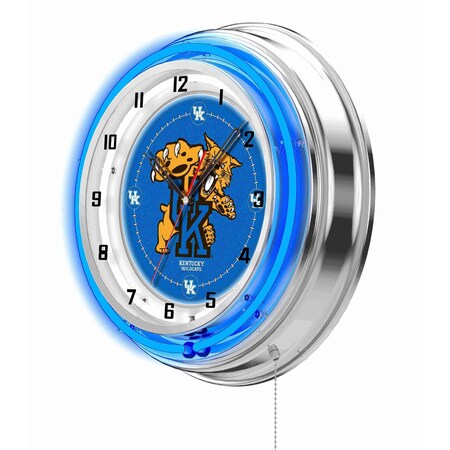 Holland Bar Stool Co University of Kentucky Double Neon 19" Clock (Wildcat) Clk19UKYCat
