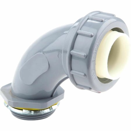 Dottie Conduit Fitting Connector, 1-1/2 in, Threaded, PVC, Pre-Galvanized, Gray NLT90150