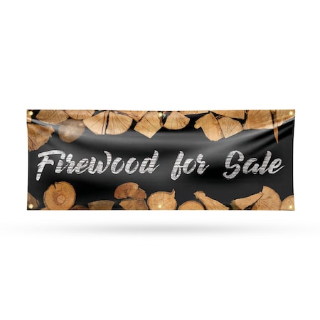 Signmission Firewood For Sale, 24 Inch x 72 Inch, Vinyl Banner B-72-30628