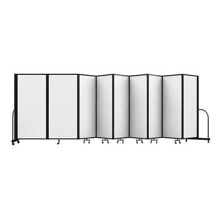 Screenflex Room Divider, Black, 72 in H, 235 in W DET-605