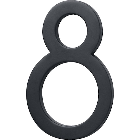 Hy-Ko Architectural Series 6'' Satin Black House Number Eight FM-6/8