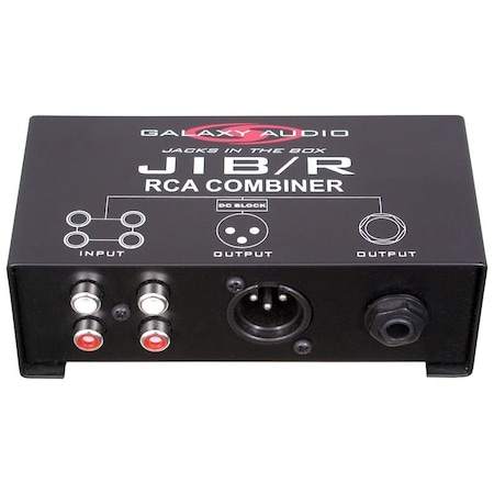 Galaxy Audio Combines sums two stereo CD or tape players into one mono XLR or 1/4 inch output JIBR