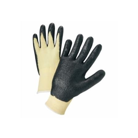 Anchor Brand Nitrile Coated Kevlar Gloves, Large, Yellow/Black 101-6010-L