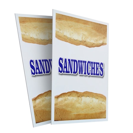 Signmission Sandwiches, Plastic Signs Only 24 Inch x 36 Inch, Corrugated Plastic, 2PK CSB-2436-2PACK-Sandwiches