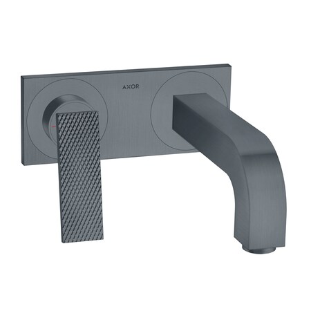 Axor Wall-Mounted Single-Handle Faucet Trim w/ Base Plate- RhombiCut, 1.2 GPM in Brushed Black Chrome 39171341
