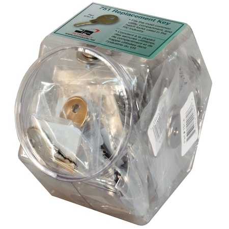 Jr Products DISPLAY Pack Of 2 Hatch Keys Hex Counter Display Pack Of 75 06-00751-D