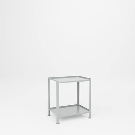 Pucel Two Shelf Utility Table, 20 in W x 28 in D x 31 in H, Gray TU-2028-2