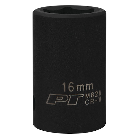 Performance Tool 1/2 In Dr. Impact Socket 16Mm Socket Imp 16Mm, M826 M826