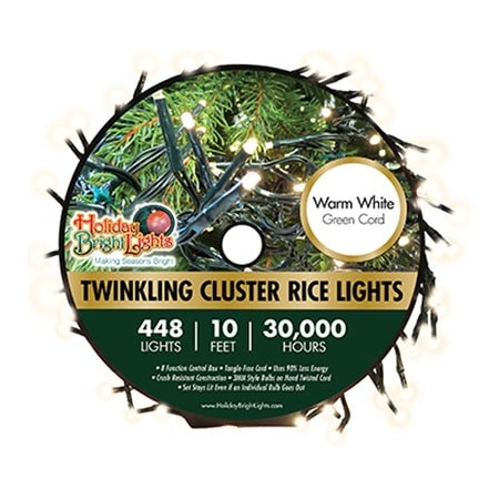 Holiday Bright Lights 448LGT WHT Light Set LED-3MCR448-GWW