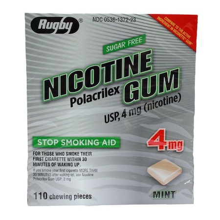 Harvard Rugby Nicotine Gum, 4mg, Starter Mint, 110PK 00536137223