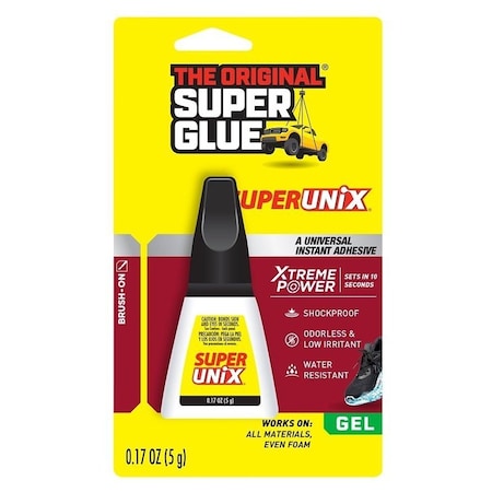 The Original Super Glue Adhesive, Liquid, Characteristic, Clear/Transparent, 5g, Tube 11710527