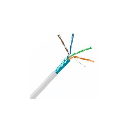 Swe-Tech 3C Shielded Cat5e White Solid Copper Ethernet Cable, F/UTP, POE Compliant, Pullbox, 1000 foot FWT10X6-591TH