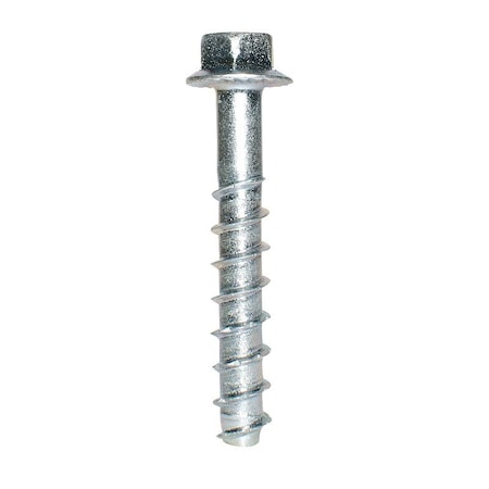 Simpson Strong-Tie Titen HD Heavy-Duty Screw Anchor, 1/4 in Dia, 1-7/8 in L, Carbon Steel, Zinc THDB25178HF1