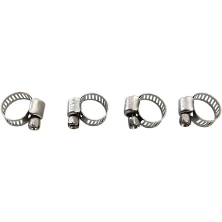 Helix Racing Products Stainless Worm Drive Clamps 6-16mm, 4PK 114-6404
