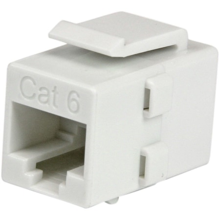 Startech.Com White Cat 6 RJ45 Keystone Jack Coupler C6KEYCOUPLWH