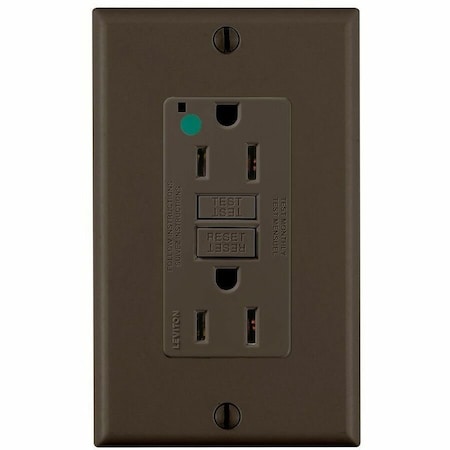 Leviton Self-Test GFCI Recptacle, Hospital Grade, 15 Amp, 125 Volt, 5-15R NEMA GFNT1-HG