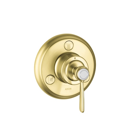 Axor Montreux Diverter Trim Trio/Quattro in Brushed Gold Optic 16832251
