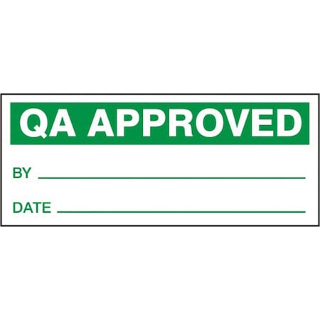 Accuform PRODUCTION CONTROL LABELS QA LPC446