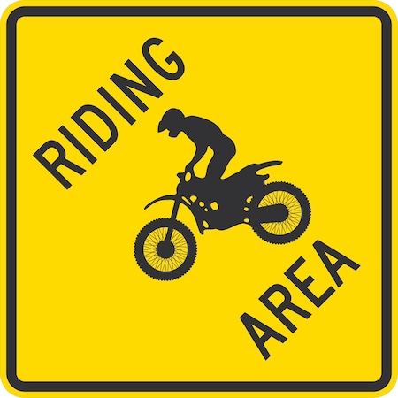 Lyle Riding Area (w/graphic), 24x24, Diamond Grade, Yellow G-12391-DG_24x24