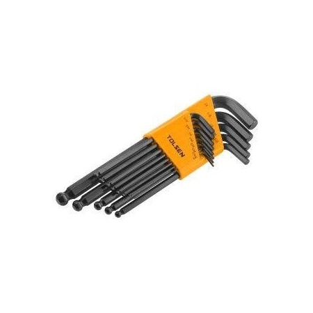 Tolsen 13Pc Long Ball Point Hex Key SAE CR-V, 1/16, 5/64, 7/64, 9/64, 5/32, 3/16, 7/32, 1/4, 5/16, 3/8 20090