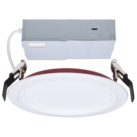 Satco 13W LED Fire Rated 6in Direct Wire Downlight CCT Selectable Round Remote Driver S11867R1
