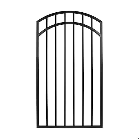 Nuvo Iron 33in Wx56in H Coral Gate Arched Rails, 36in W Opening, Self Close Hardware w/Double Side Handle ICGA3356