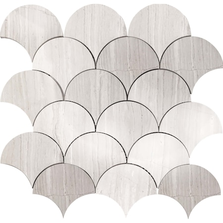Apollo Tile 12x12 Wooden Grey Marble Polished Floor and Wall Mosaic Tile 4.83 sqft/case, 5PK APLSV88SC5A