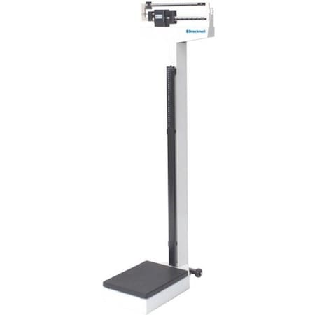 Brecknell HS-200M, 440lb x 4oz / 200 x 0.1kg , Mechanical, Steel base 22in. x 10.8in. w/casters & height rod 816965004850