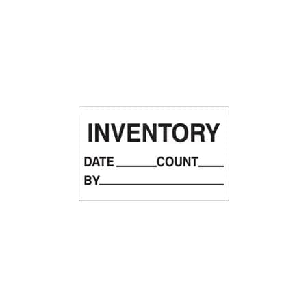 Bubblefast 1 1/4 x 2'' - ''Inventory - Date - Count - By'' Labels BFDL1181