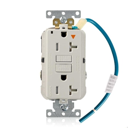 Leviton SmartlockPro GFCI 20A IG/TR/PI Lt Al GFTR2-IGT