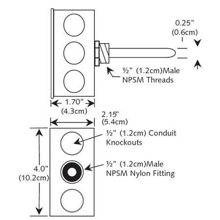 Schneider Electric Temp Sensor 4in. Immersion Acc: +/- 0.2 C 10K Ohm Thermistor w/ 11K Shunt I/A Steel Encl. ETI800-4