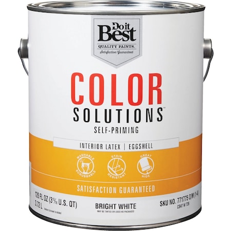 Do It Best Color Solutions Latex Self-Priming Eggshell Interior Wall Paint Bright Wht 1 Gal. CS47W0726-16