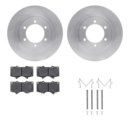 Dynamic Friction Co DFC Brake Rotor- Heavy Duty Brake Pad includes Hardware 6412-76043