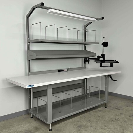 Stackbin Hand Crank Packing Work Bench, 96"W, 1000l 4-8XPACK-3E-GN