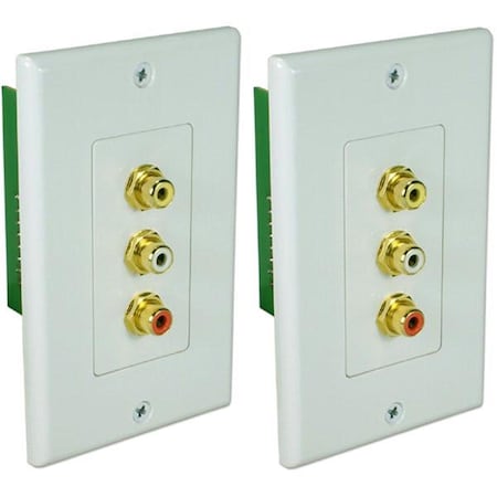 Qvs Hdtv Composite Video With Stereo Audio Rca Wallplate RCA3AV-C5E
