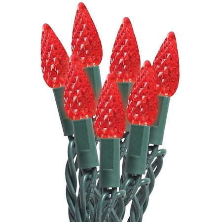Santas Forest String Lights, LED, C6, Red, 50 Ct 29552