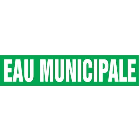 Accuform FRENCH PIPE MARKER EAU MUNICIPALE CRPK215SSH